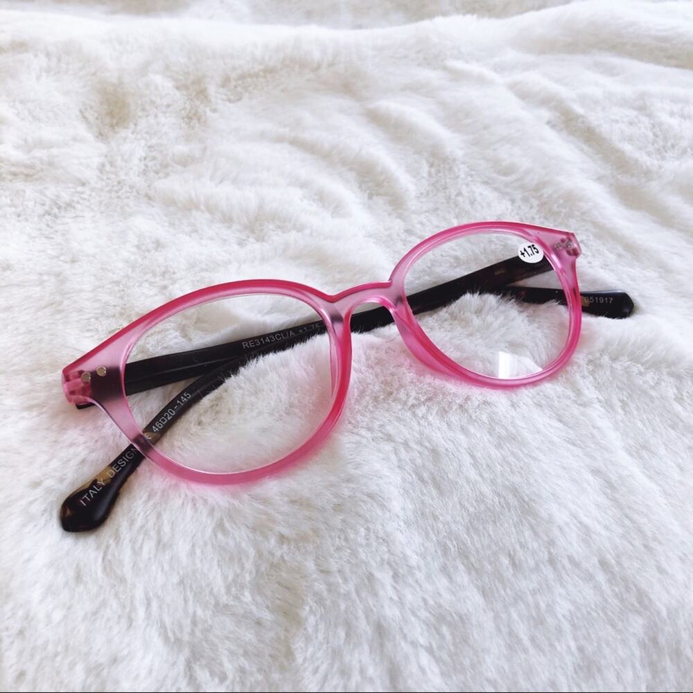 Kaylee Pink Classic Round Reader Glasses - Picture 5 of 8